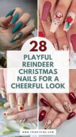 27 Cute Reindeer Christmas Nails To Add Some Holiday Cheer 3