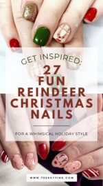 27 Cute Reindeer Christmas Nails To Add Some Holiday Cheer 5