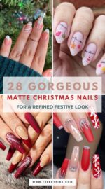 28 Chic Matte Christmas Nails For A Sophisticated Holiday Look Christmas Nails Ideas 4