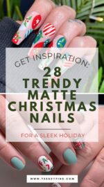 28 Chic Matte Christmas Nails For A Sophisticated Holiday Look Christmas Nails Ideas 5