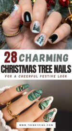 28 Christmas Nails With Trees To Celebrate The Holiday Spirit 2