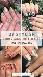 28 Christmas Nails With Trees To Celebrate The Holiday Spirit 4