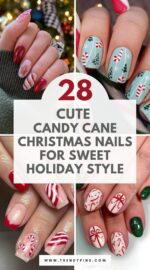 28 Sweet Candy Cane Christmas Nails To Satisfy Your Holiday Sweet Tooth 3