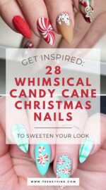 28 Sweet Candy Cane Christmas Nails To Satisfy Your Holiday Sweet Tooth 5