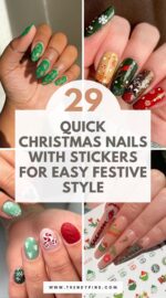 29 Fun Christmas Nails With Stickers For A Quick Festive Look 3