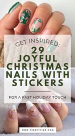 29 Fun Christmas Nails With Stickers For A Quick Festive Look 5