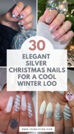 30 Chic Silver Christmas Nails For A Frosty, Festive Vibe 3