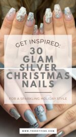 30 Chic Silver Christmas Nails For A Frosty, Festive Vibe 5