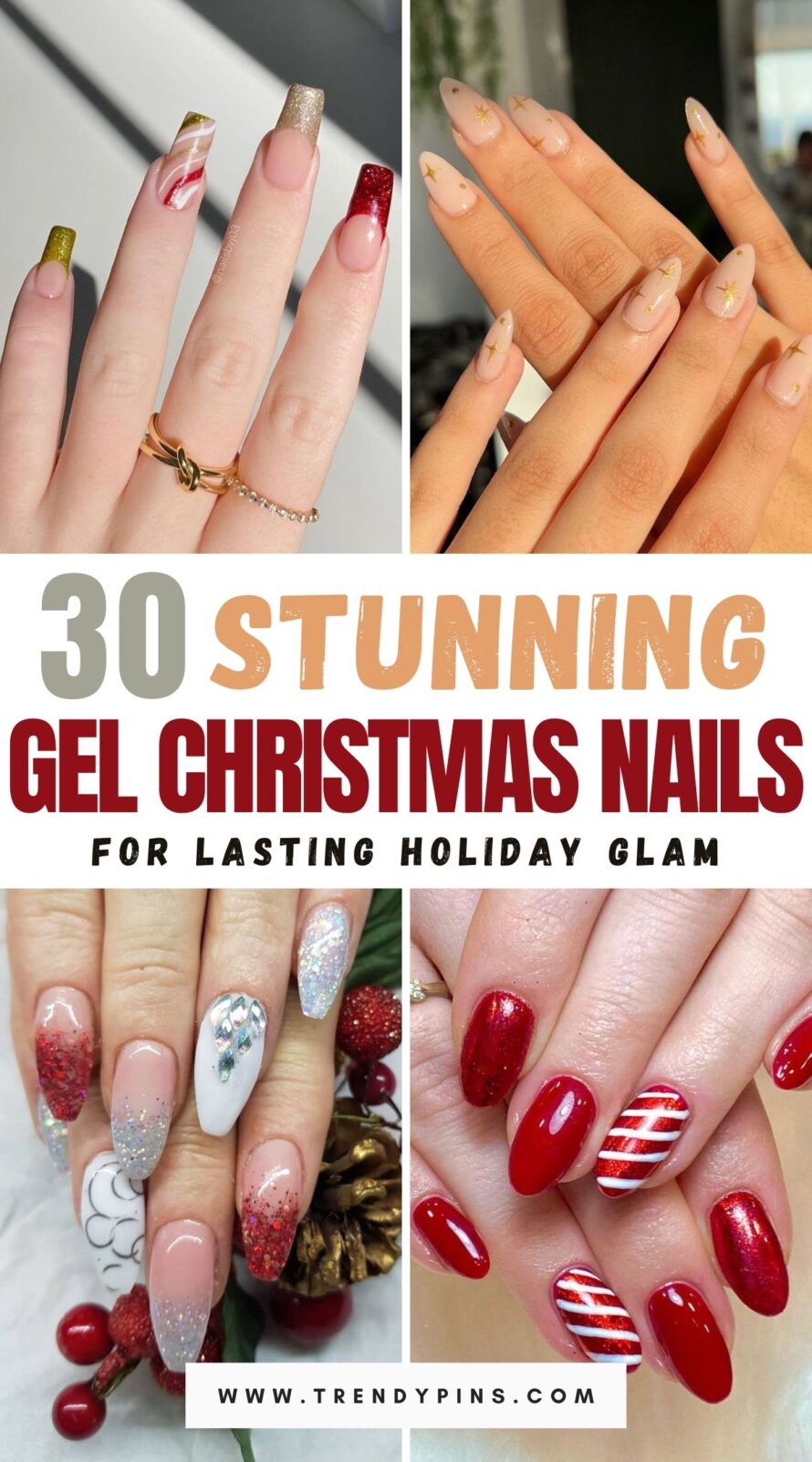 Glossy Gel Christmas Nails