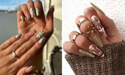 31 Luxurious Gold Christmas Nails To Sparkle This Season