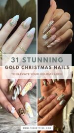 31 Luxurious Gold Christmas Nails To Sparkle This Season 4