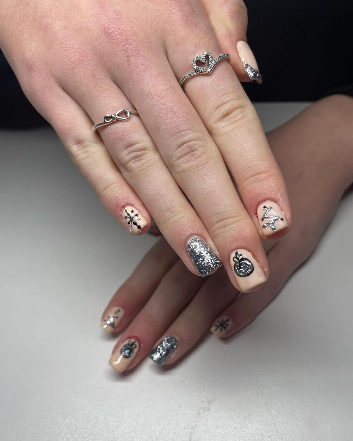 3. Playful Holiday Motifs on Short Nails