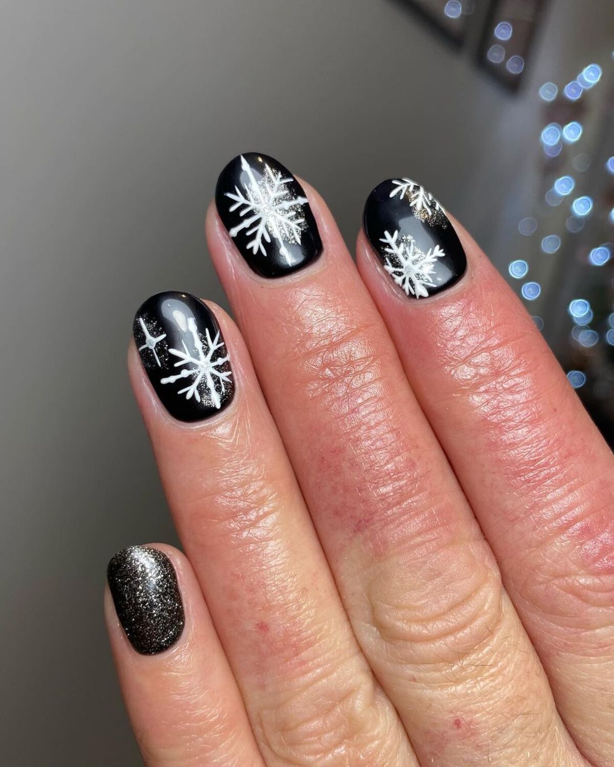 20. Classic Black and White Snowflake Design