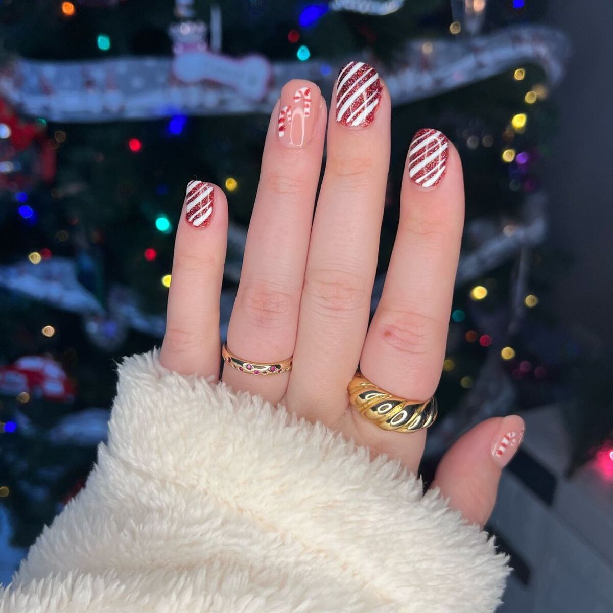 1. Festive Candy Cane-Inspired Stripes