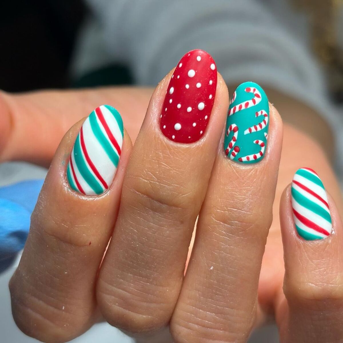 18. Playful Peppermint and Polka Dot Mix