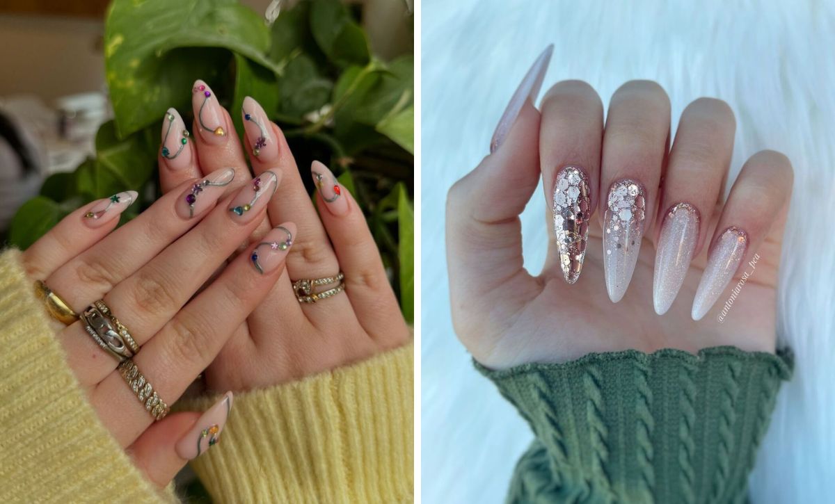 25 Sparkling Almond New Year Nail Ideas For An Elegant Celebration