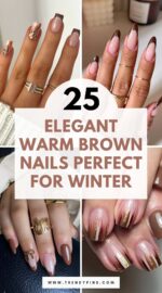 25 Chic Winter Nail Ideas In Warm Brown Shades You Must Try 3