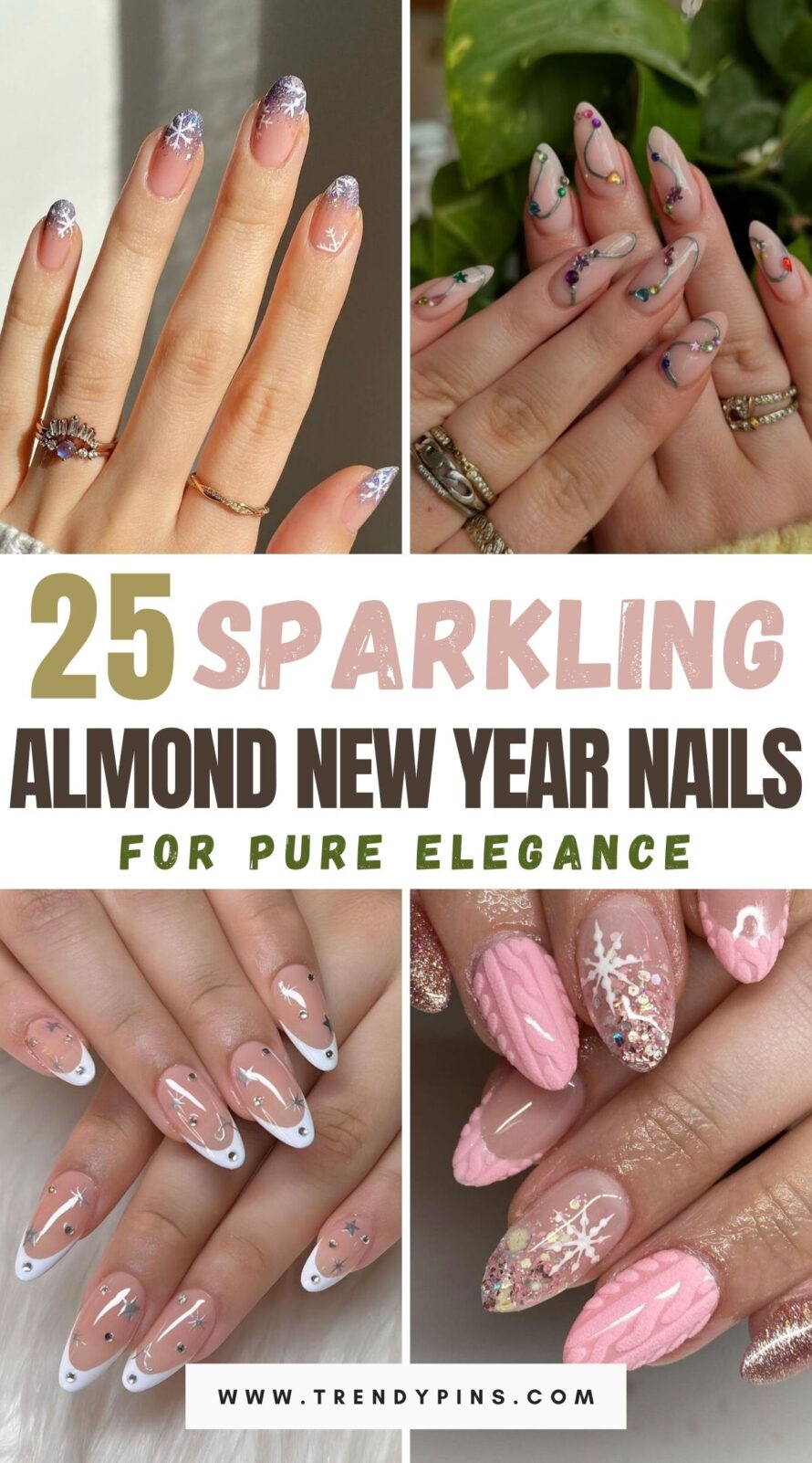 25 Sparkling Almond New Year Nail Ideas For An Elegant Celebration 1