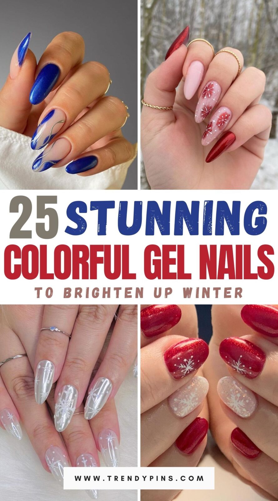 Stunning Colorful Gel Nail Ideas for Winter