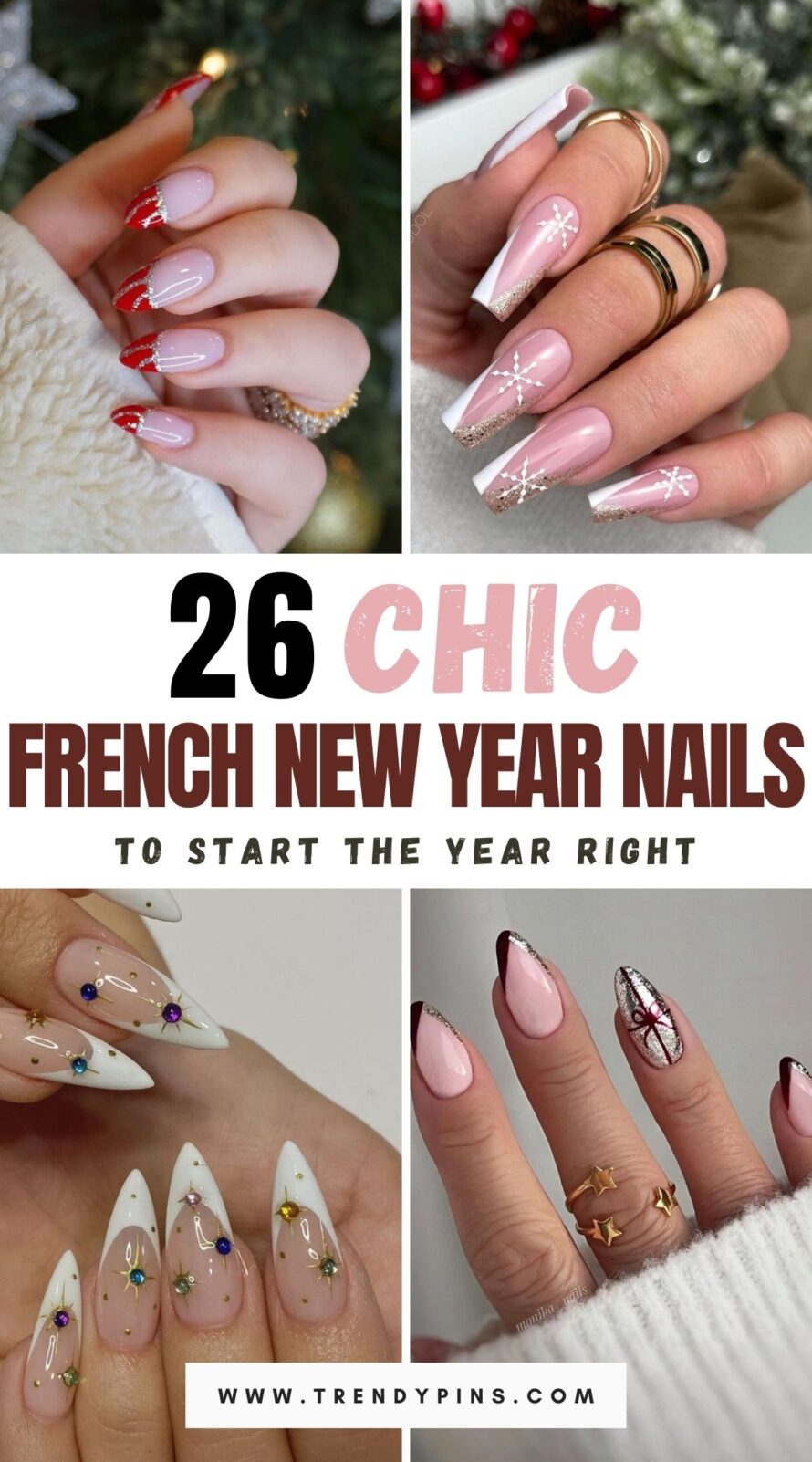 Chic French New Year Nail Ideas