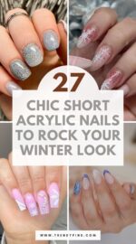 27 Trendy Short Acrylic Nail Ideas To Rock This Winter 3