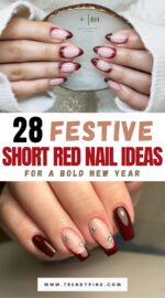 28 Stunning Short Red Nail Designs For A Festive New Years Celebration 2