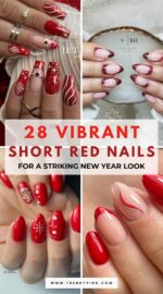 28 Stunning Short Red Nail Designs For A Festive New Years Celebration 4