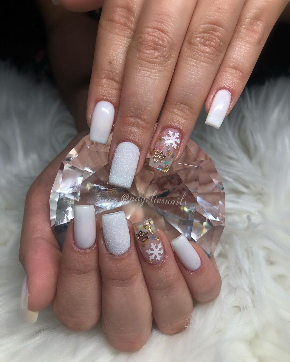 13. Winter Wonderland White with Glitter Accents