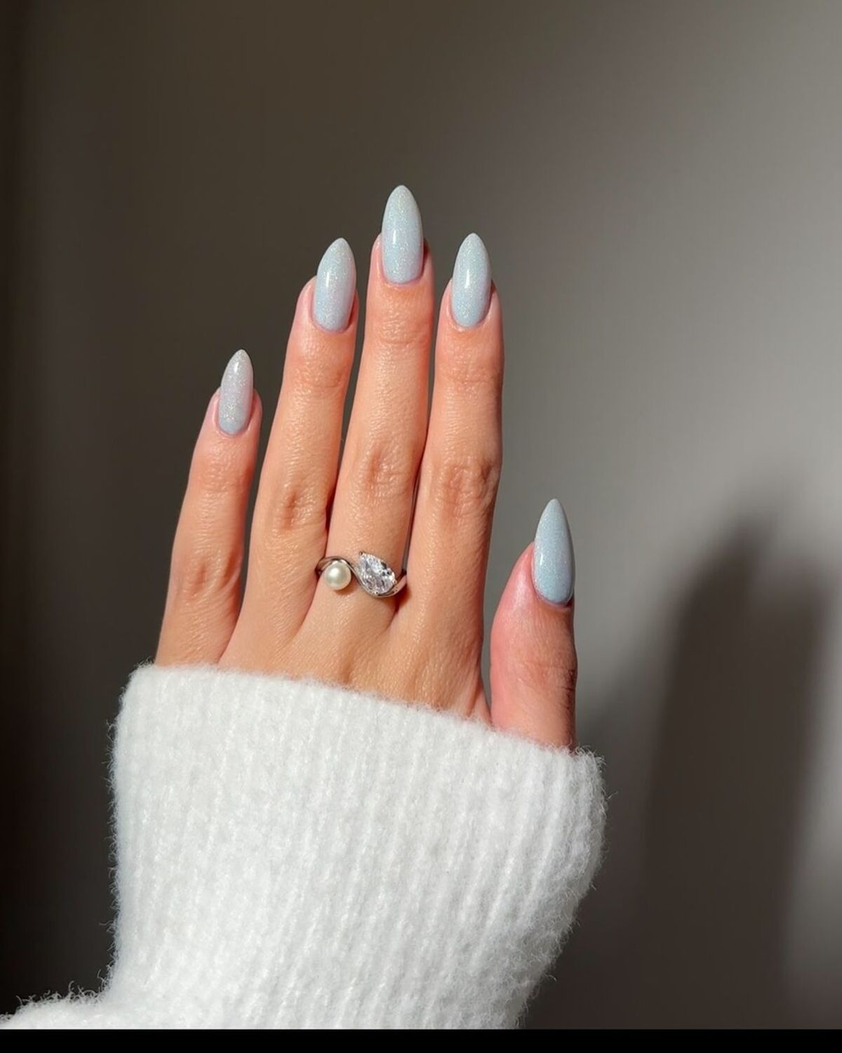 21. Frosty Powder Blue with Subtle Shimmer