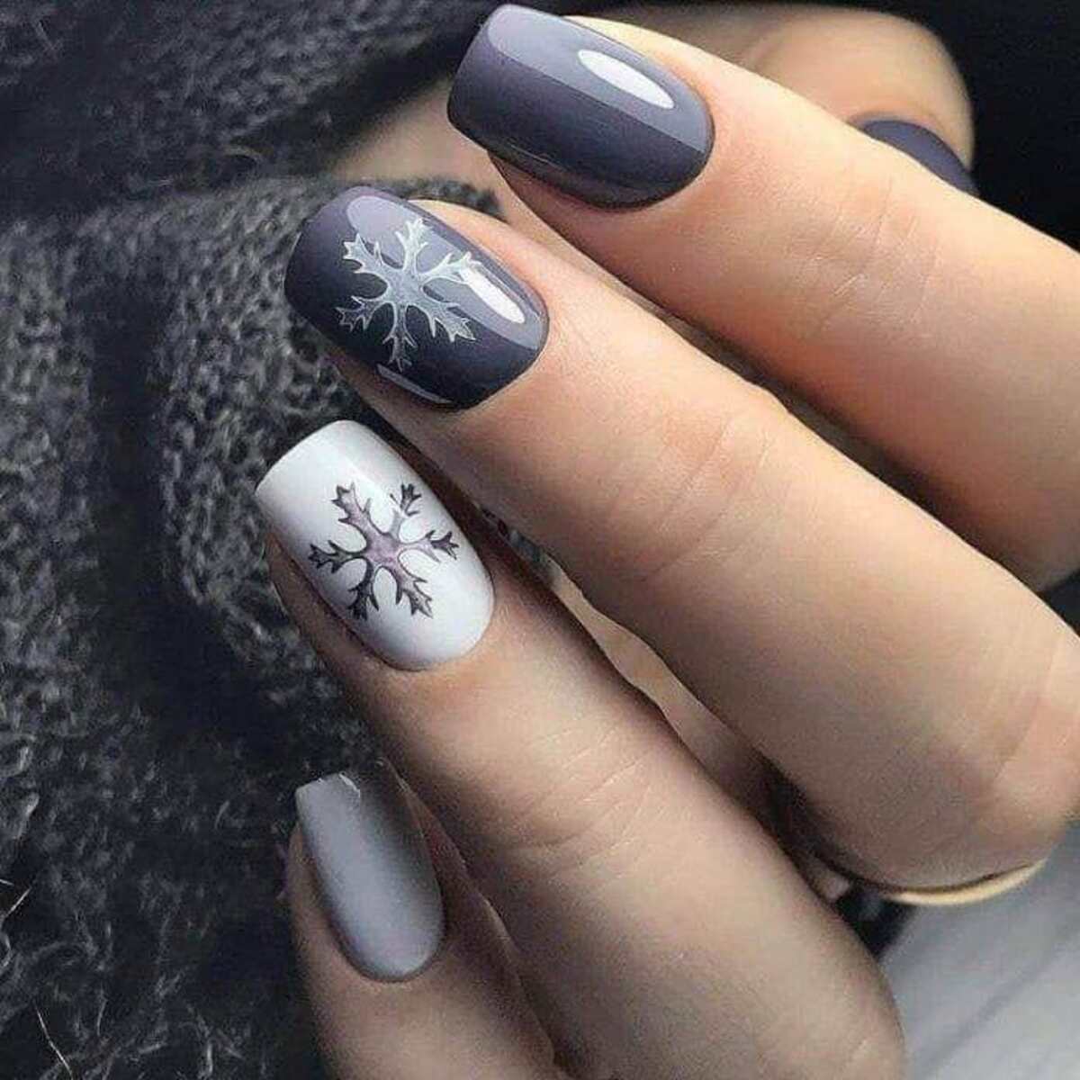 6. Subtle Charcoal and Snow Designs