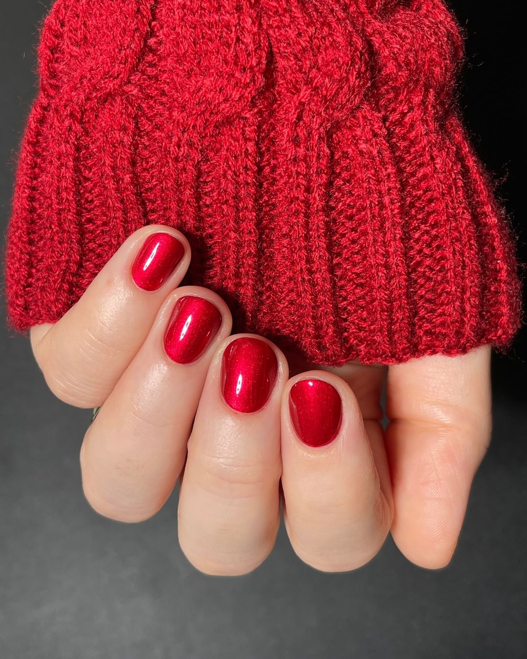 Short Red Nail Designs 7