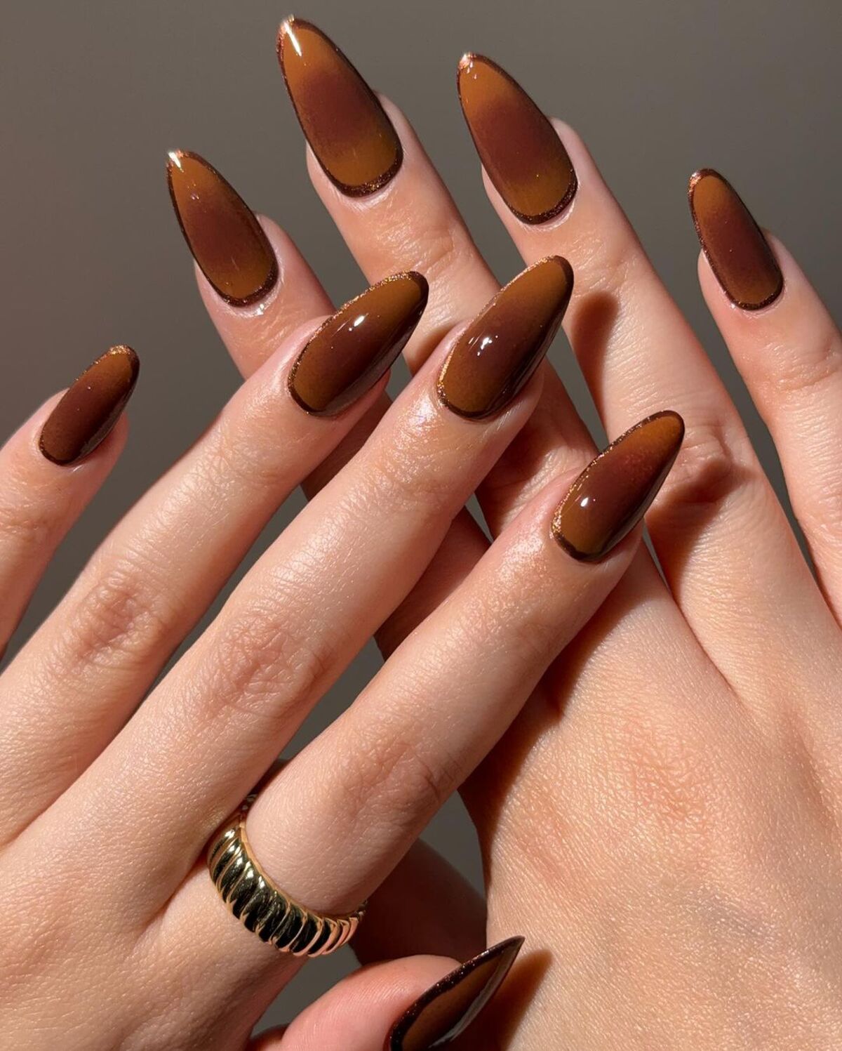 20. Ombre Caramel Browns for Subtle Elegance