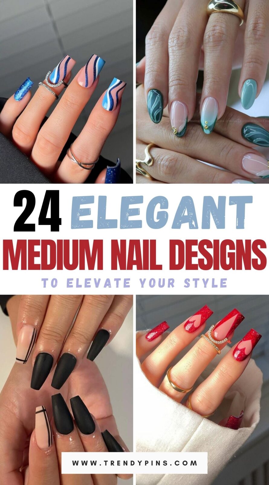 24 Ways To Embrace Elegance With Medium Nail Designs 1