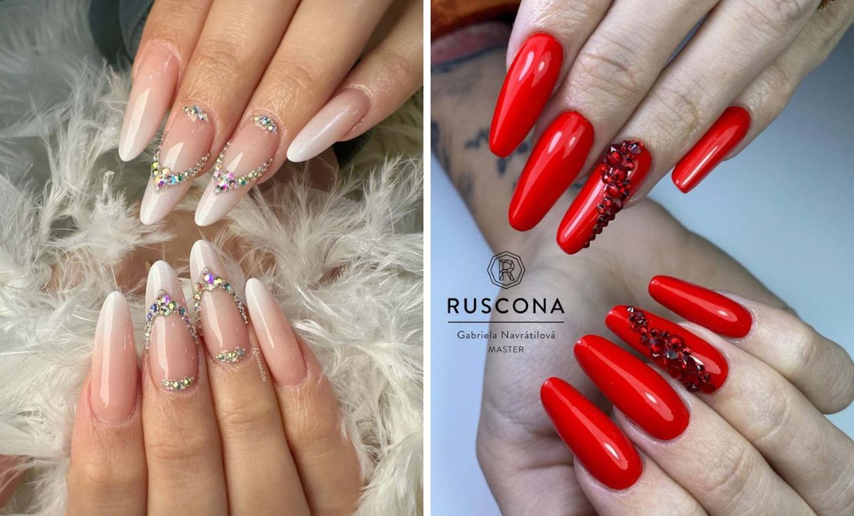 25 Dazzling Nail Rhinestone Designs To Add Sparkle And Charm To Your Look