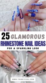 25 Dazzling Nail Rhinestone Designs To Add Sparkle And Charm To Your Look 2