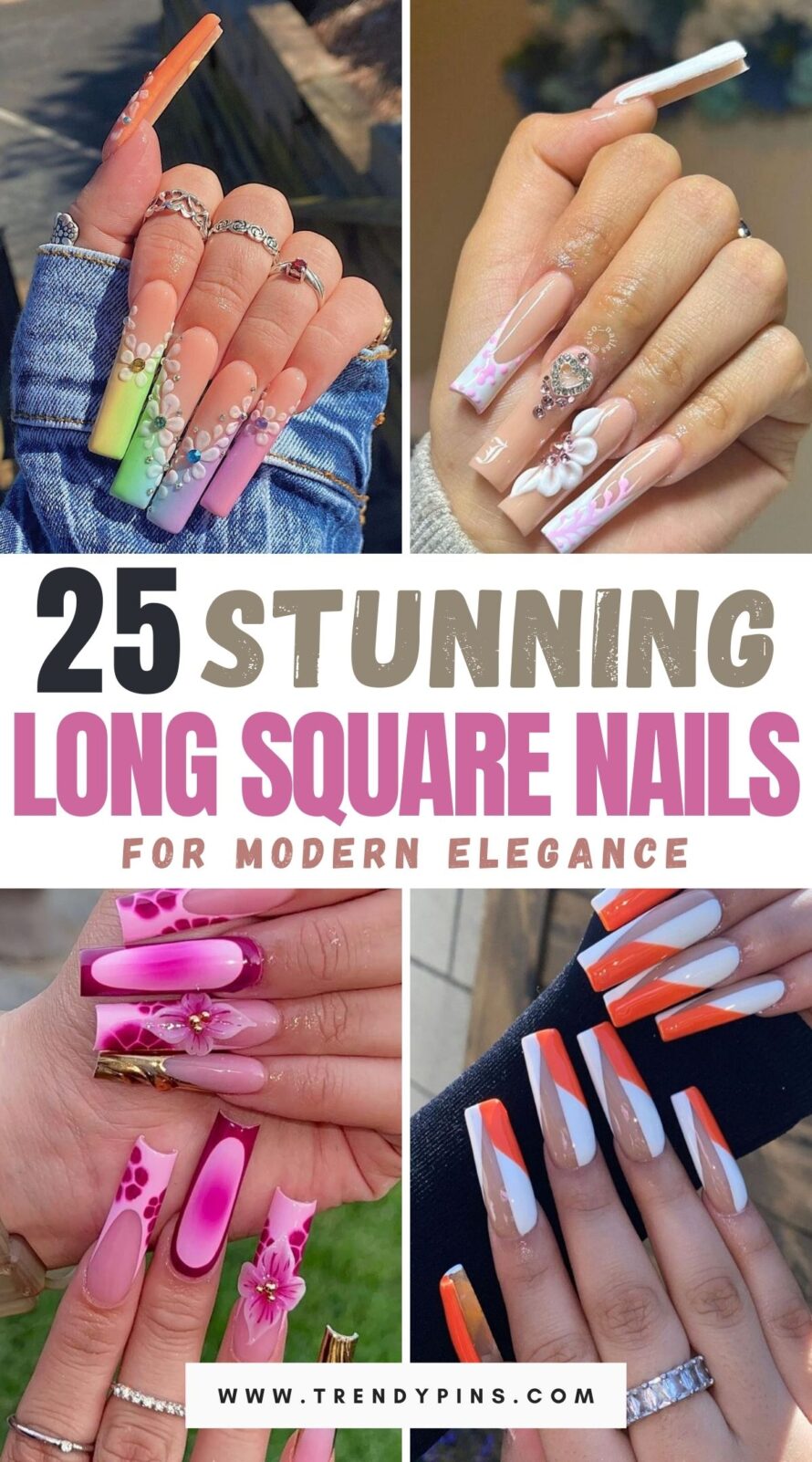 25 Stunning Long Square Nail Design Ideas For A Touch Of Modern Elegance 1