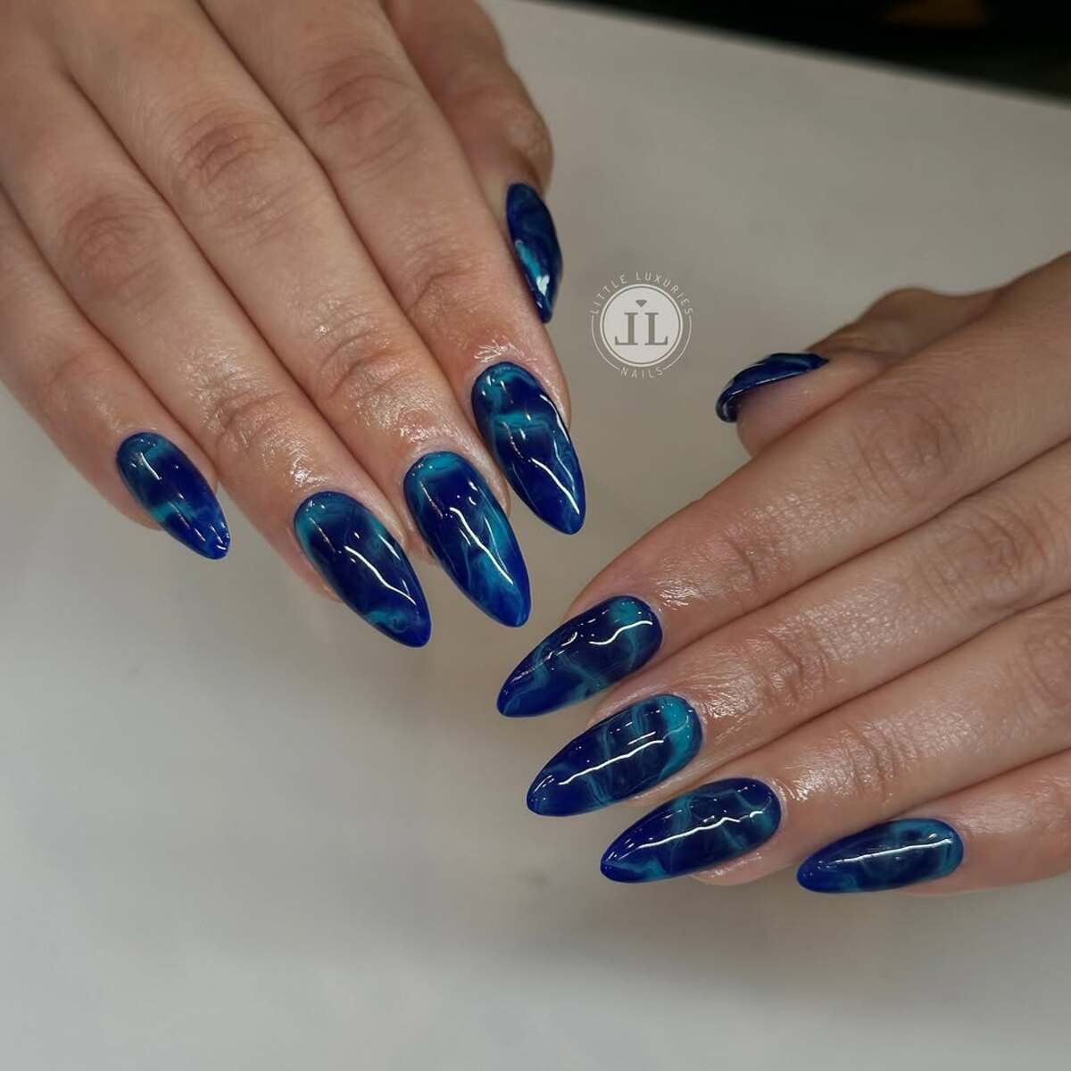 15. Ocean-Inspired Blue Swirls