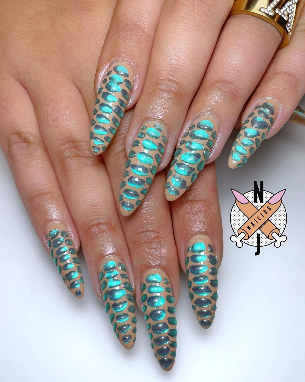 16. Scaled Aqua Metallics