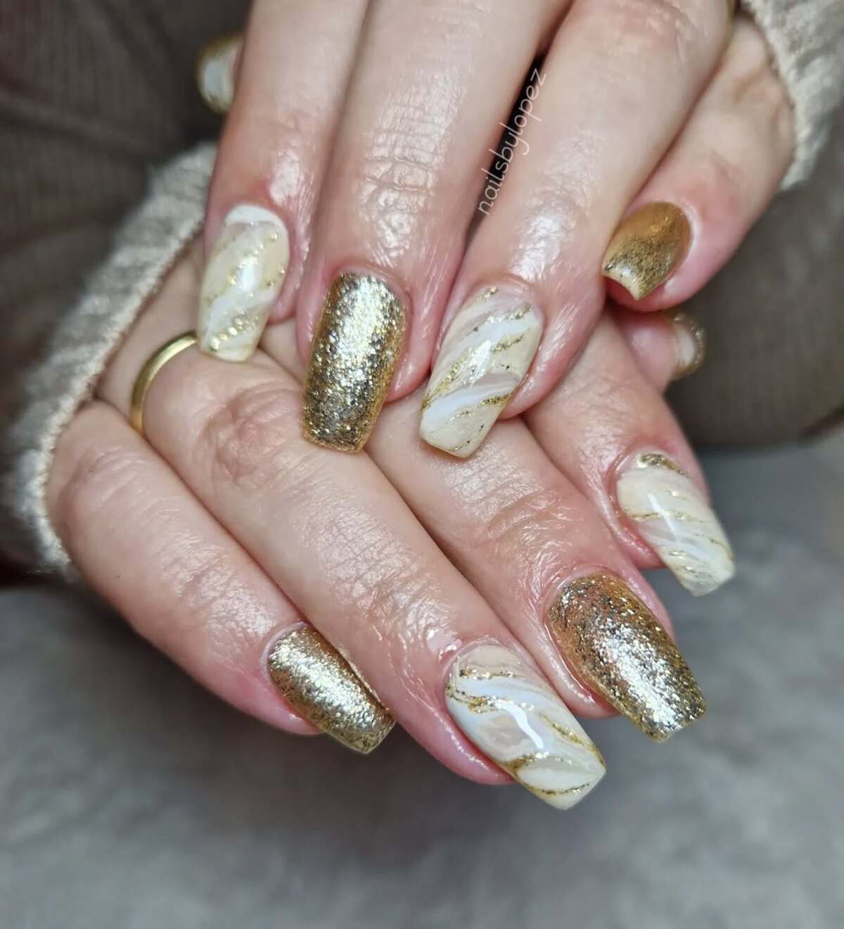 12. Marble Gold and Glitter Harmony