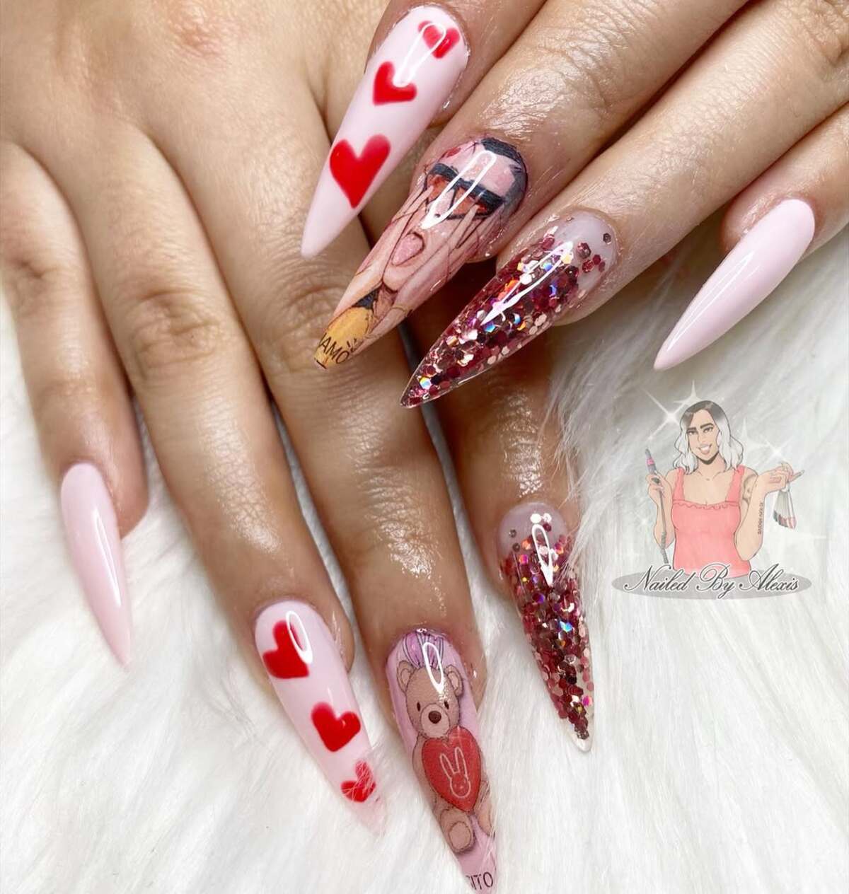 18. Personalized Love-Inspired Nail Art