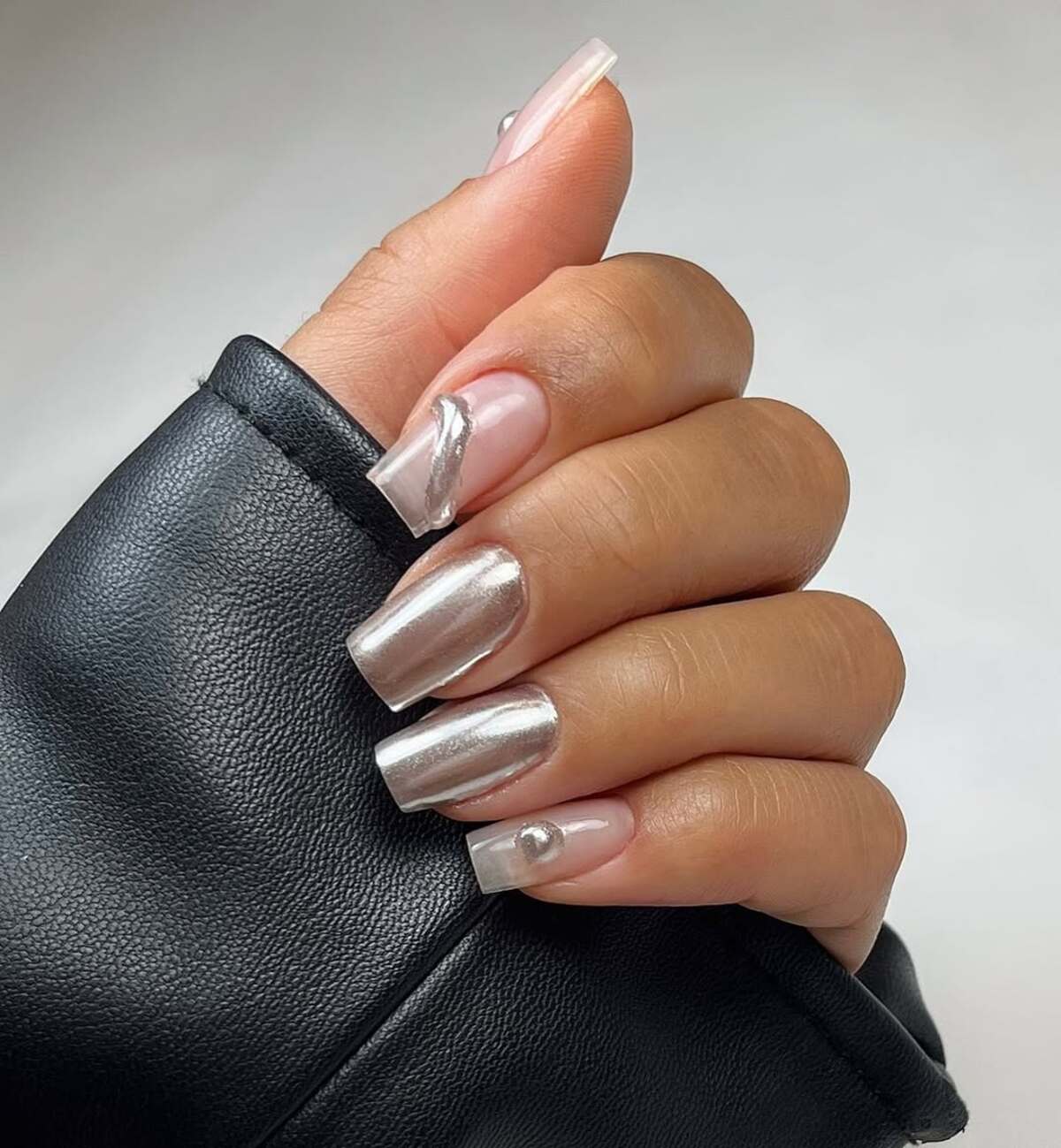 15. Nude Silver Chrome with Minimalist Accents