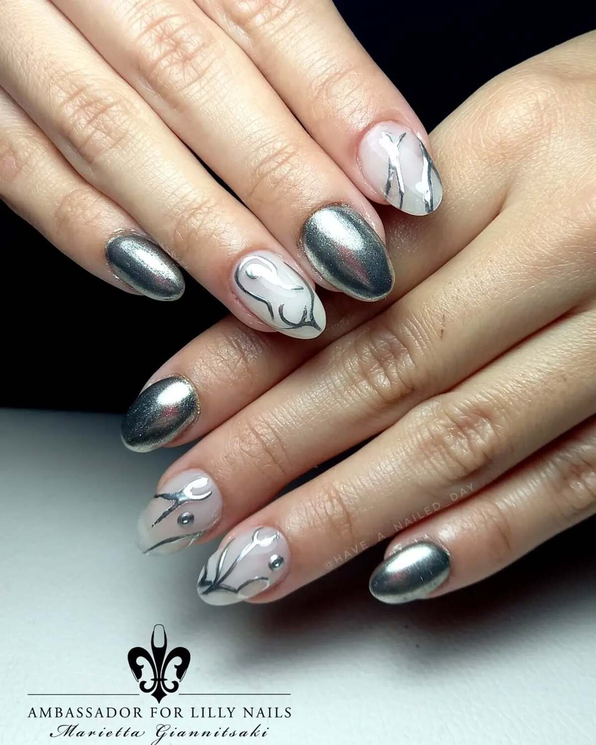 20. Metallic and Artistic Swirls