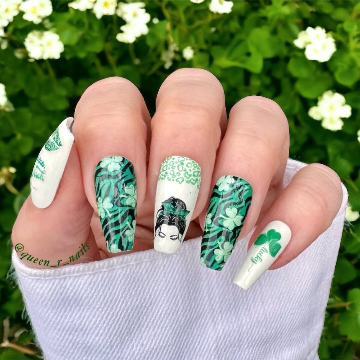 3. Shamrock and Clover-Themed Nail Art