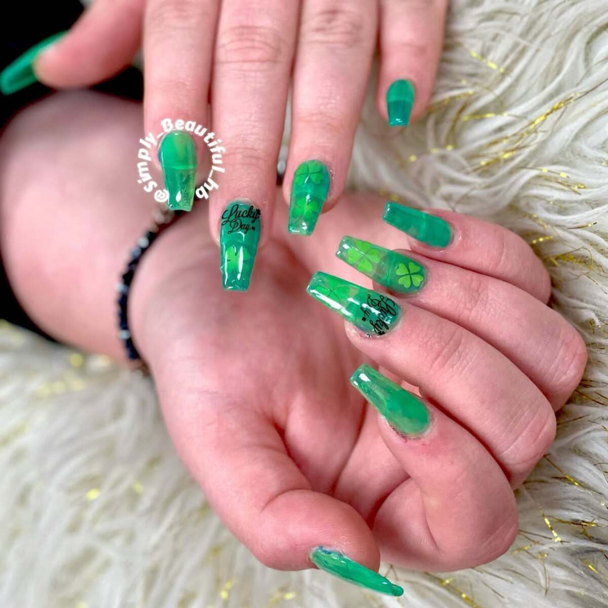 5. Vibrant Green with 'Lucky Day' Accents