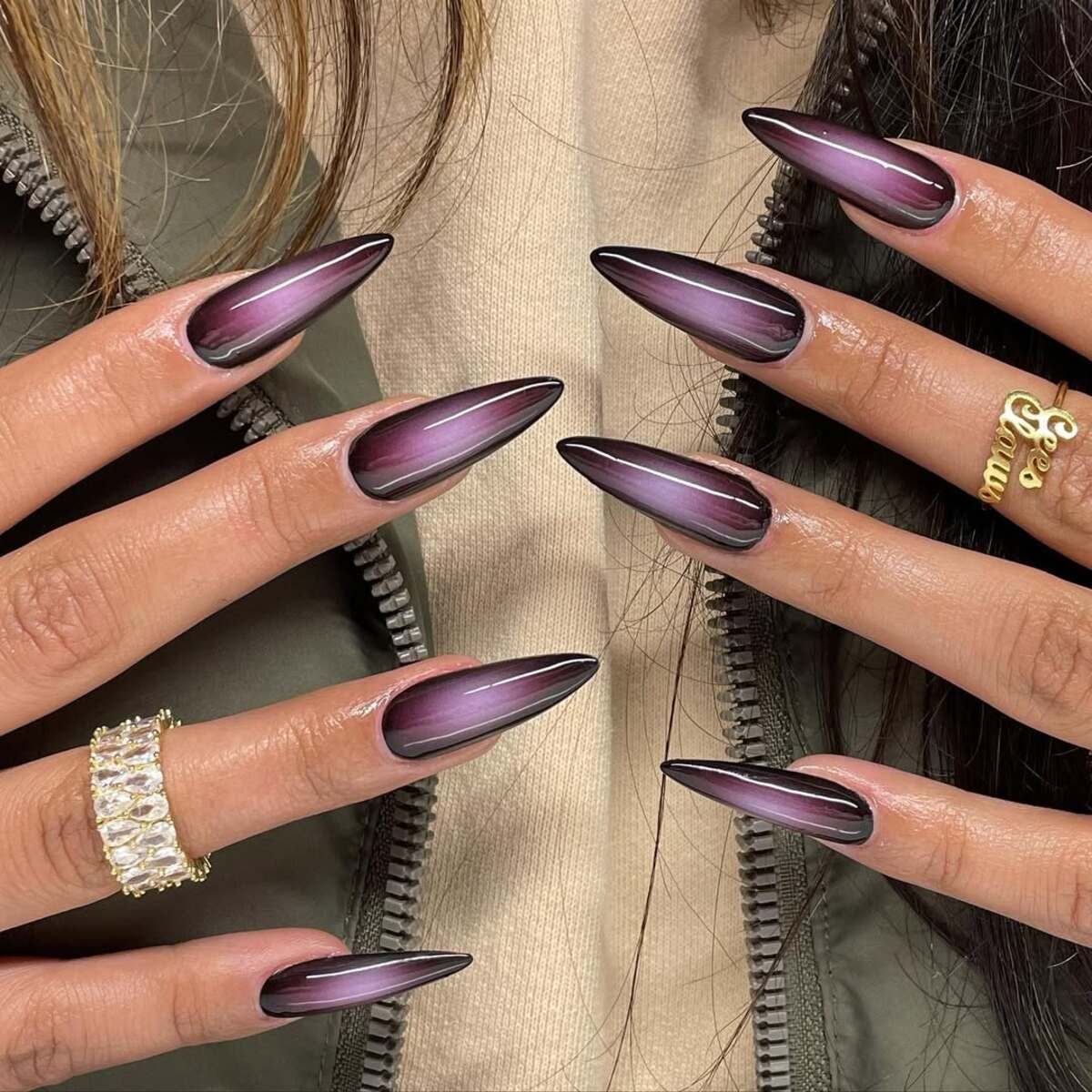 Stunning Long Round Nail Designs 1