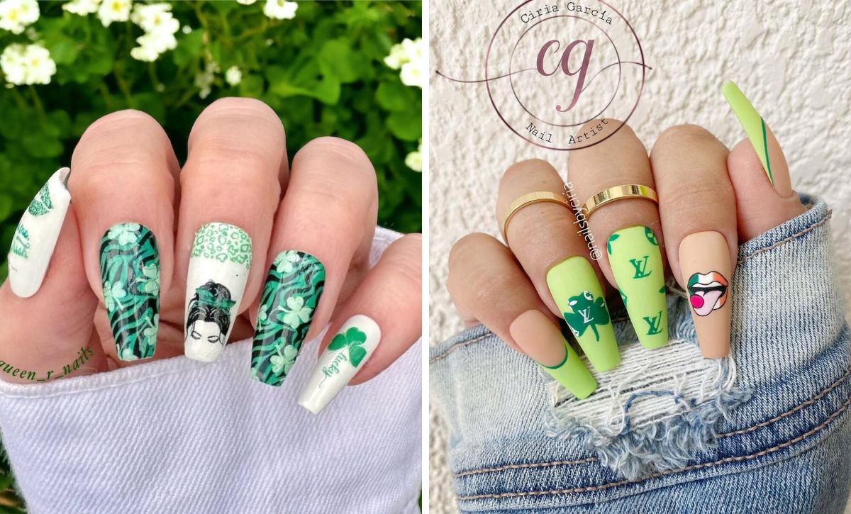 25 Stunning Green Coffin Nails For St. Patrick’s Day Celebrations