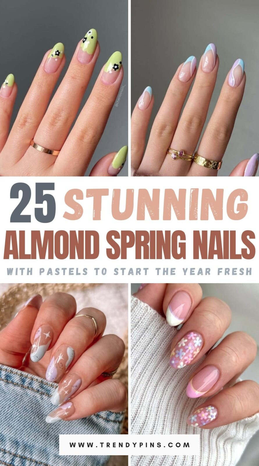 25 Fresh Almond Spring Nail Ideas With Pastel Colors To Start The Year Right 1