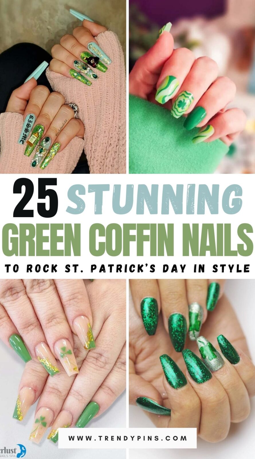 Stunning Green Coffin Nails For St Patrick S Day Celebrations