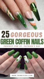 25 Stunning Green Coffin Nails For St Patrick S Day Celebrations 2