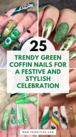 25 Stunning Green Coffin Nails For St Patrick S Day Celebrations 3